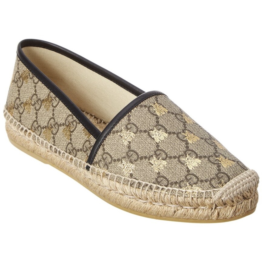 Gucci Supreme Bee Canvas Espadrilles size 42